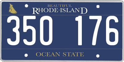 RI license plate 350176