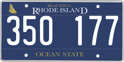 RI license plate 350177