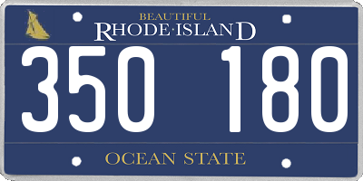 RI license plate 350180