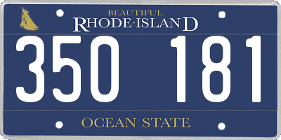 RI license plate 350181