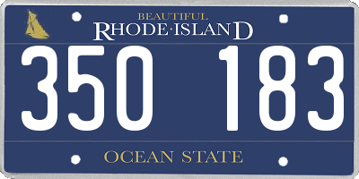 RI license plate 350183