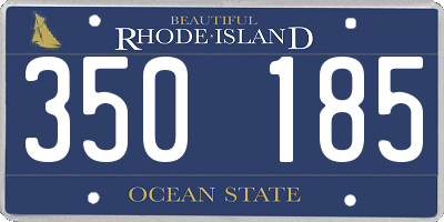RI license plate 350185