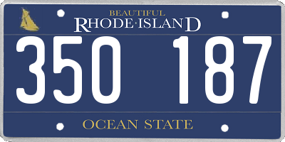 RI license plate 350187