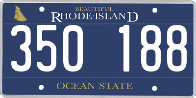 RI license plate 350188