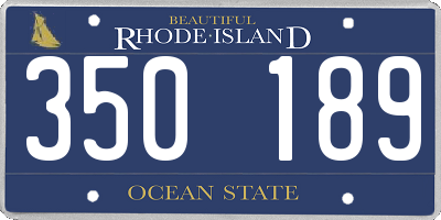 RI license plate 350189