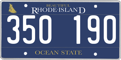RI license plate 350190