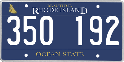 RI license plate 350192