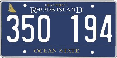 RI license plate 350194