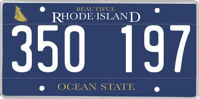 RI license plate 350197