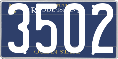 RI license plate 3502