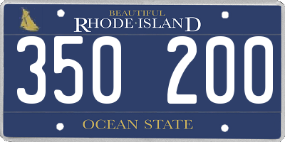 RI license plate 350200