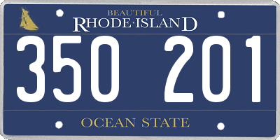 RI license plate 350201