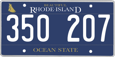 RI license plate 350207