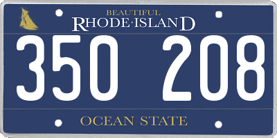 RI license plate 350208