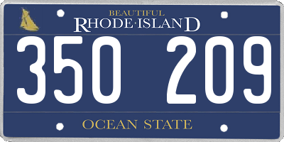 RI license plate 350209