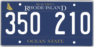 RI license plate 350210