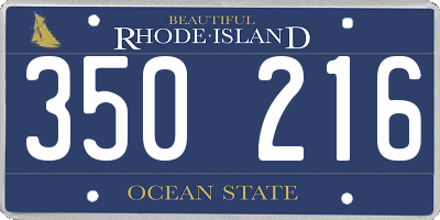 RI license plate 350216