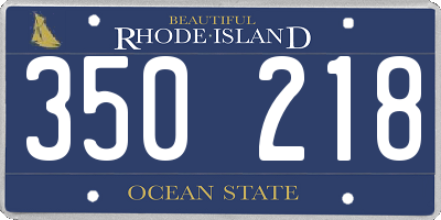 RI license plate 350218