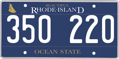 RI license plate 350220