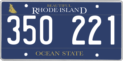 RI license plate 350221