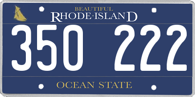 RI license plate 350222