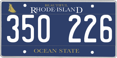 RI license plate 350226