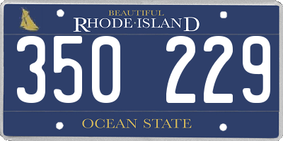 RI license plate 350229