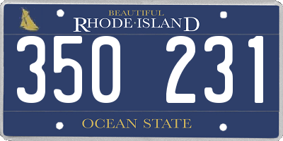 RI license plate 350231