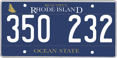 RI license plate 350232
