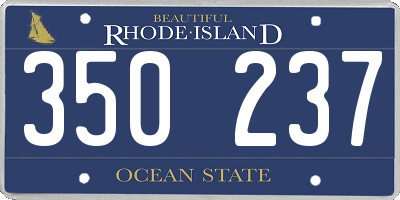 RI license plate 350237