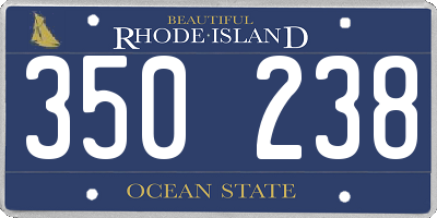 RI license plate 350238