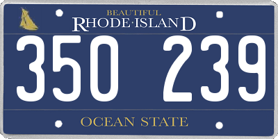 RI license plate 350239
