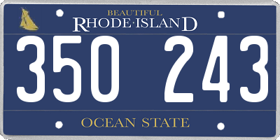 RI license plate 350243