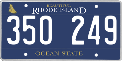 RI license plate 350249