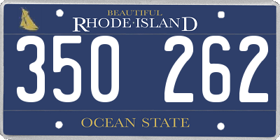 RI license plate 350262
