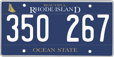 RI license plate 350267