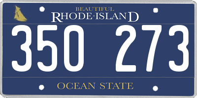 RI license plate 350273