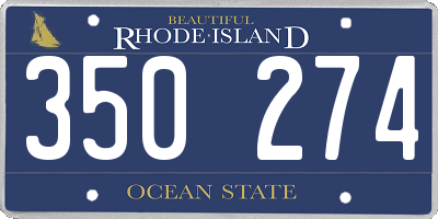 RI license plate 350274