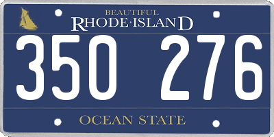 RI license plate 350276