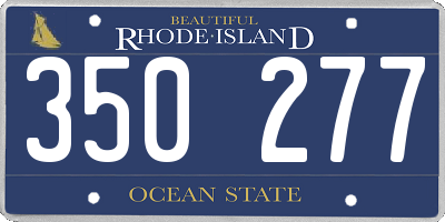 RI license plate 350277