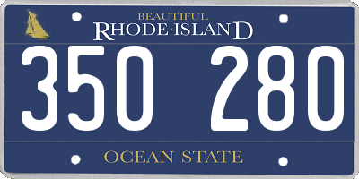 RI license plate 350280