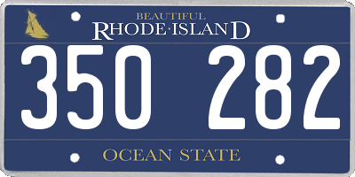 RI license plate 350282
