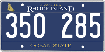 RI license plate 350285