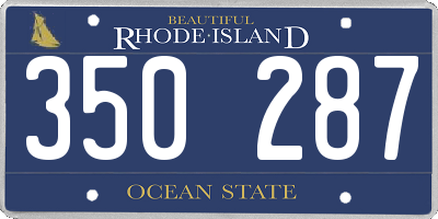 RI license plate 350287