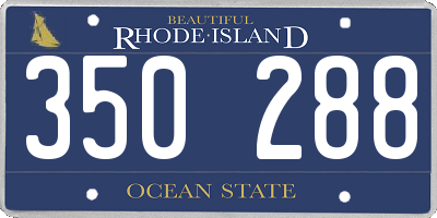RI license plate 350288