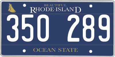 RI license plate 350289