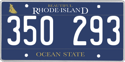 RI license plate 350293