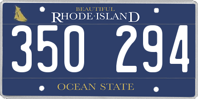 RI license plate 350294