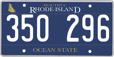 RI license plate 350296