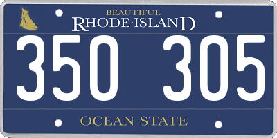 RI license plate 350305